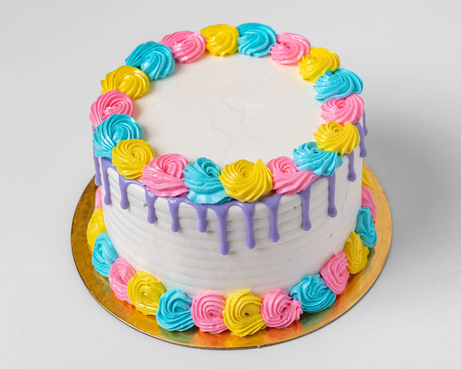 Colourful buttercream celebration cake